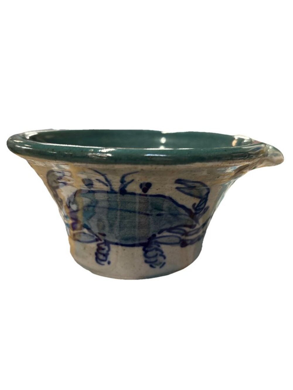 Great Bay Pottery Pate Bowl 2003 Crab Design Stoneware